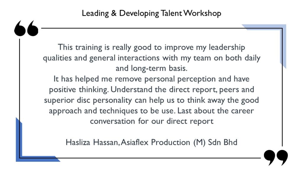 Leadership workshop to develop their talent in building effective organization